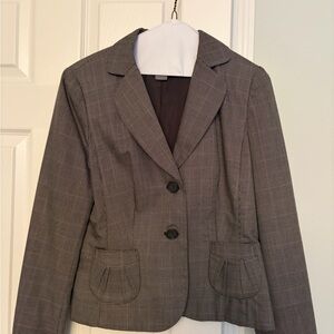 Ann Taylor Classic Checkered Blazer